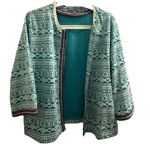 Valerie Steven Open Turquoise Jacket